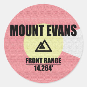 Mount Evans Classic Round Sticker