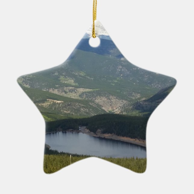 Mount Evans, Colorado Ceramic Ornament (Front)