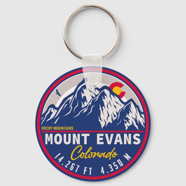 Mount Evans Wilderness 14er - Colorado mountains Key Ring (Front)