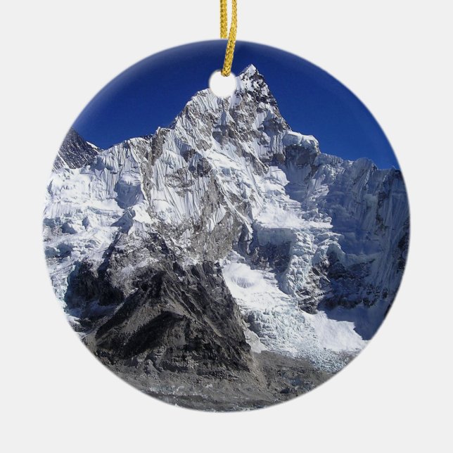Mount Everest 2 Ceramic Ornament (Front)