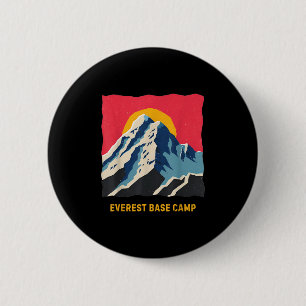 Mount Everest Base Camp Himalayas Mountain Hike Cl 6 Cm Round Badge