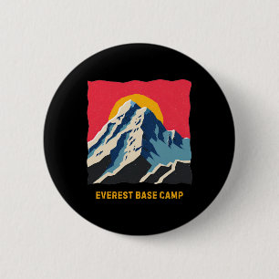 Mount Everest Base Camp Himalayas Mountain Hike Cl 6 Cm Round Badge