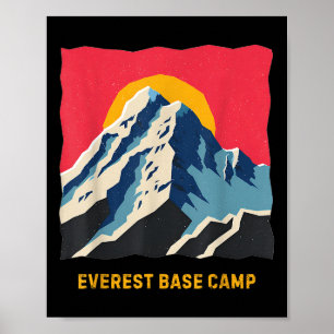 Mount Everest Base Camp Himalayas Mountain Hike Cl Poster