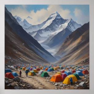 Mount Everest base camp, Nepal Poster