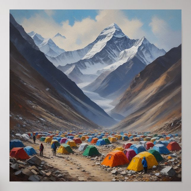 Mount Everest base camp, Nepal Poster (Front)