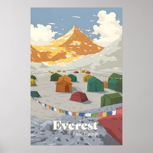 Mount Everest Base Camp Travel Poster (Front)