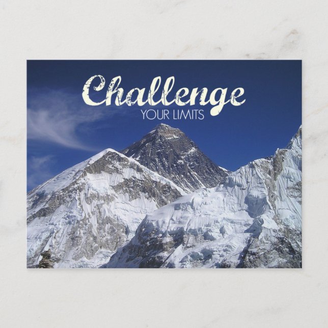 Mount Everest Challenge Your Limits Postcard (Front)