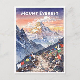 Mount Everest Himalaya Vintage Postcard