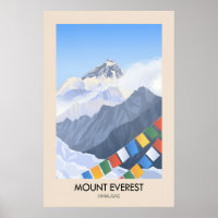 Mount Everest Himalayas Travel Poster