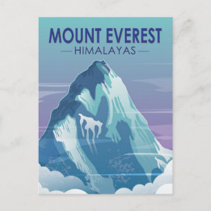 Mount Everest Himalayas Vintage Postcard
