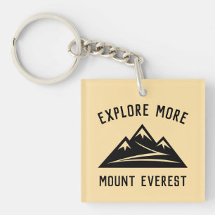 Mount Everest logo custom keychain