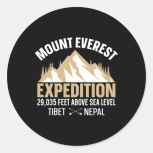 Mount Everest S Skiing Vacation Trip Classic Round Sticker