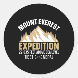 Mount Everest S Skiing Vacation Trip Classic Round Sticker