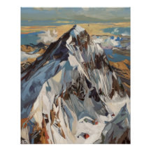 Mount Everest Top View Poster