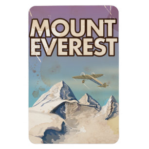 Mount Everest Vintage Travel poster Magnet