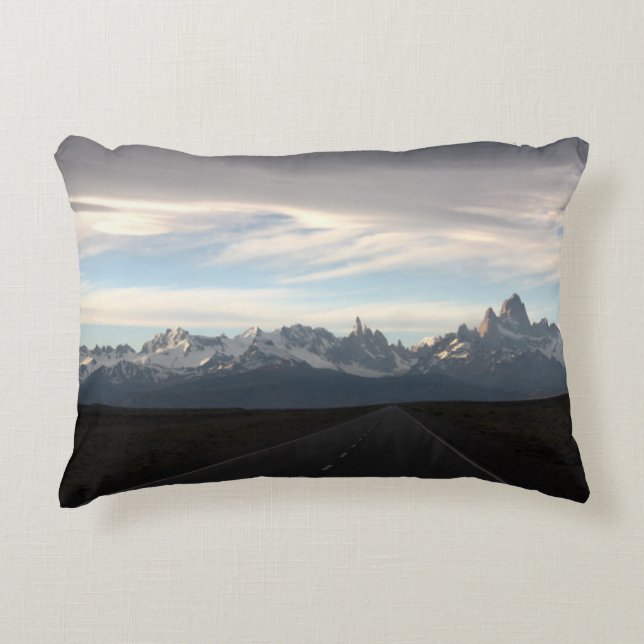 Mount Fitz Roy And Andes Range Decorative Cushion (Front)