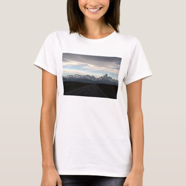 Mount Fitz Roy And Andes Range T-Shirt (Front)
