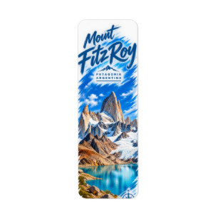 Mount Fitz Roy Patagonia Mountain Argentina Return Address Label