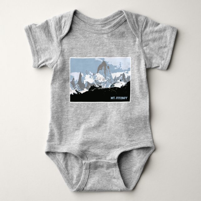 Mount Fitzroy Mountain, Patagonia, Argentina Baby Bodysuit (Front)
