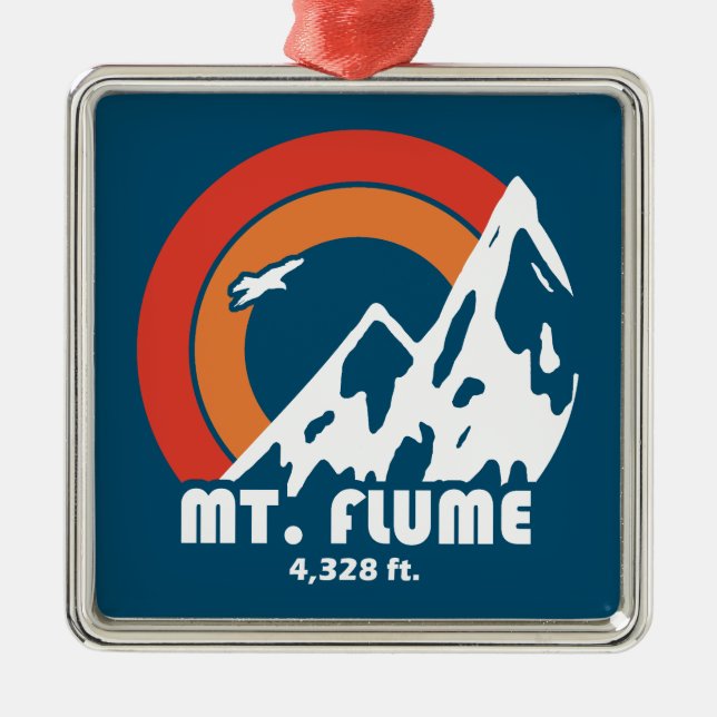 Mount Flume New Hampshire Sun Eagle Metal Ornament (Front)