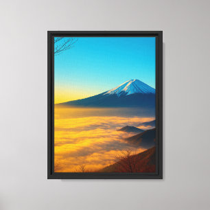 Mount Fuji Above the Clouds in Morning Light Canvas Print