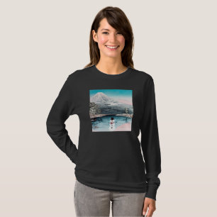 Mount Fuji and a Snowman T-Shirt