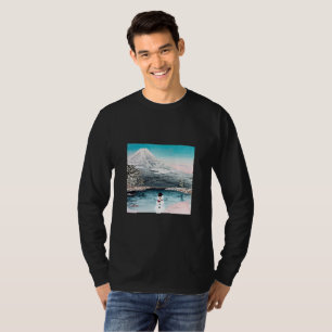 Mount Fuji and a Snowman T-Shirt