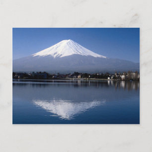 Mount Fuji and reflection in Lake Kawaguchi, Japan Postcard