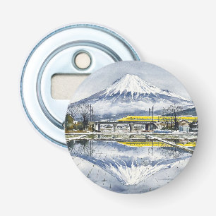 Mount Fuji and the Shinkansen Doctor Yellow Bottle Opener