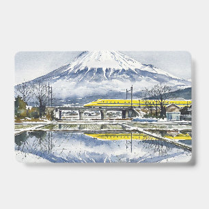 Mount Fuji and the Shinkansen Doctor Yellow ID Badge