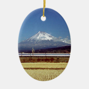 Mount Fuji Ceramic Tree Decoration