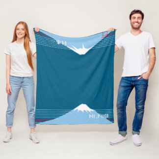 Mount Fuji Design Japan1 Fleece Blanket