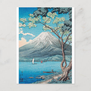 Mount Fuji from Lake Yamanaka print by H.Takahashi Postcard