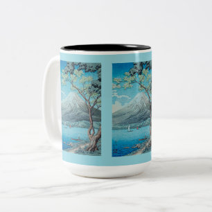 Mount Fuji from Lake Yamanaka Two-Tone Coffee Mug