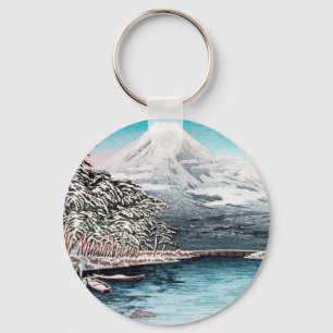 Mount Fuji from Tagonoura, Snow Hiroaki Takahashi Key Ring