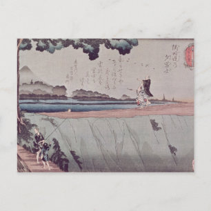 Mount Fuji from the Sumida River embankment Postcard