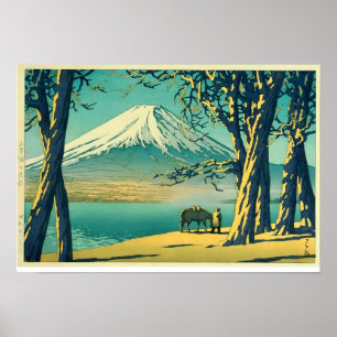Mount Fuji in Autumn evening, Hasui Kawase Poster