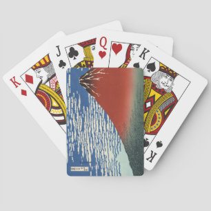 Mount Fuji in Clear Weather (Red Fuji) (Hokusai) Playing Cards