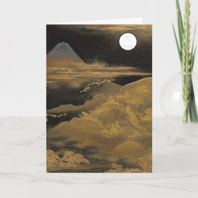 Mount Fuji in Moonlight  - Bright: Blank Card (Front)
