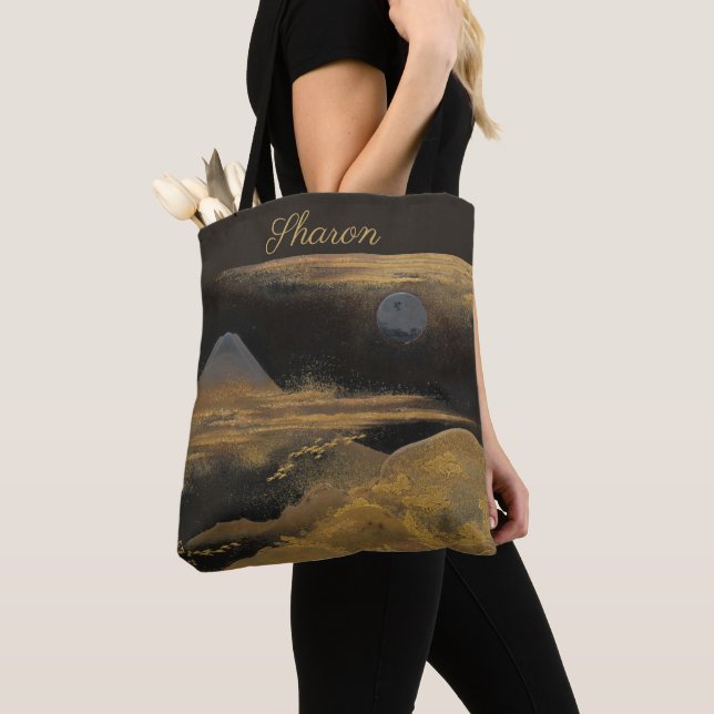 Mount Fuji in Moonlight: Tote Bag (Close Up)