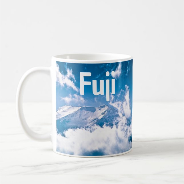 Mount Fuji, in the Clouds, Japan Coffee Mug (Left)