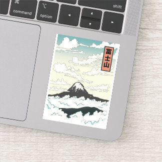 Mount Fuji Japan art block.