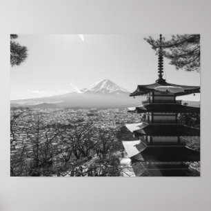 Mount Fuji Japan Scenic View Landscape Poster