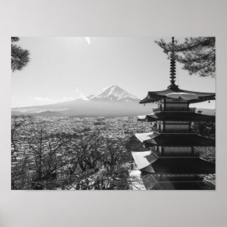 Mount Fuji Japan Scenic View Landscape Poster