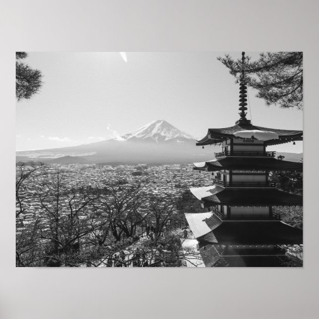 Mount Fuji Japan Scenic View Landscape Poster (Front)