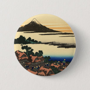 Mount Fuji Japan Sunset 6 Cm Round Badge