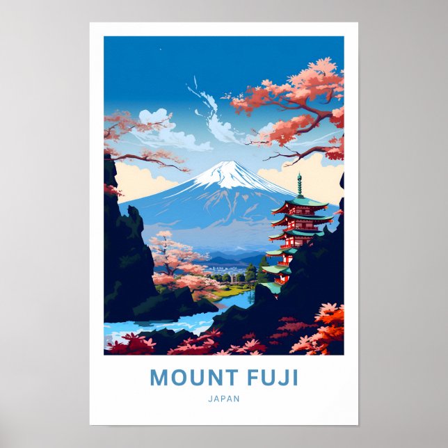 Mount Fuji Japan Travel Print (Front)