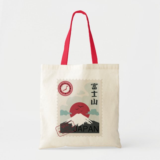 Mount Fuji Japanese Stamp Tokyo Made Japan Bag (Front)