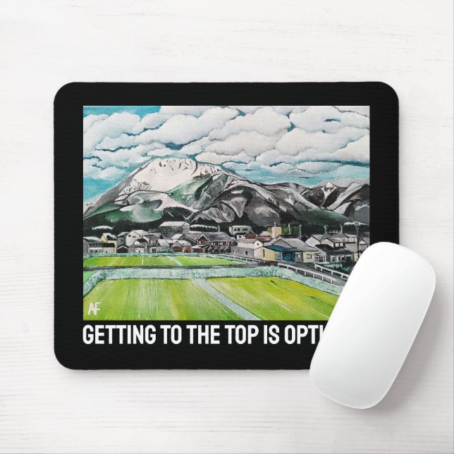 Mount Fuji Painting by Alfred Fox Mouse Pad (With Mouse)