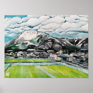 Mount Fuji Painting by Alfred Fox Poster